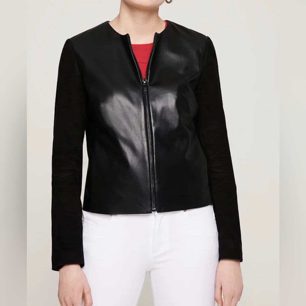 Escada Sport Lika Leather And Suede Jacket